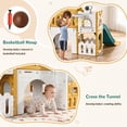 thumbnail image 3 of Vipuse 9 in 1 Indoor Infant Toddler Playground Slides Playset with Playhouse for Backyard Home, Yellow & Green, 3 of 13