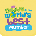 thumbnail image 4 of Inktastic Daddy Worlds Best Plumber Boys or Girls Baby Bib, 4 of 4