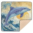 thumbnail image 6 of WOBOGO Blue Dolphin Baby Playmats Extra Large Waterproof Rollable Activity Pads for Toddlers 50×50inch, 6 of 7