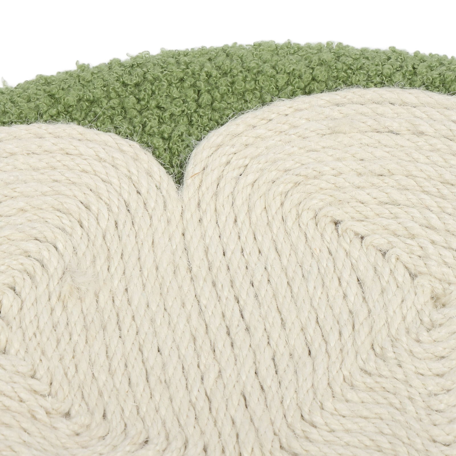 YAHHU Round Cat Scratcher Ergonomic Scratching Lounge Bed Sisal Pad for Indoor Cats Claw Grinding Flower Shape Pet Furniture (16.5 inches / 42 cm)