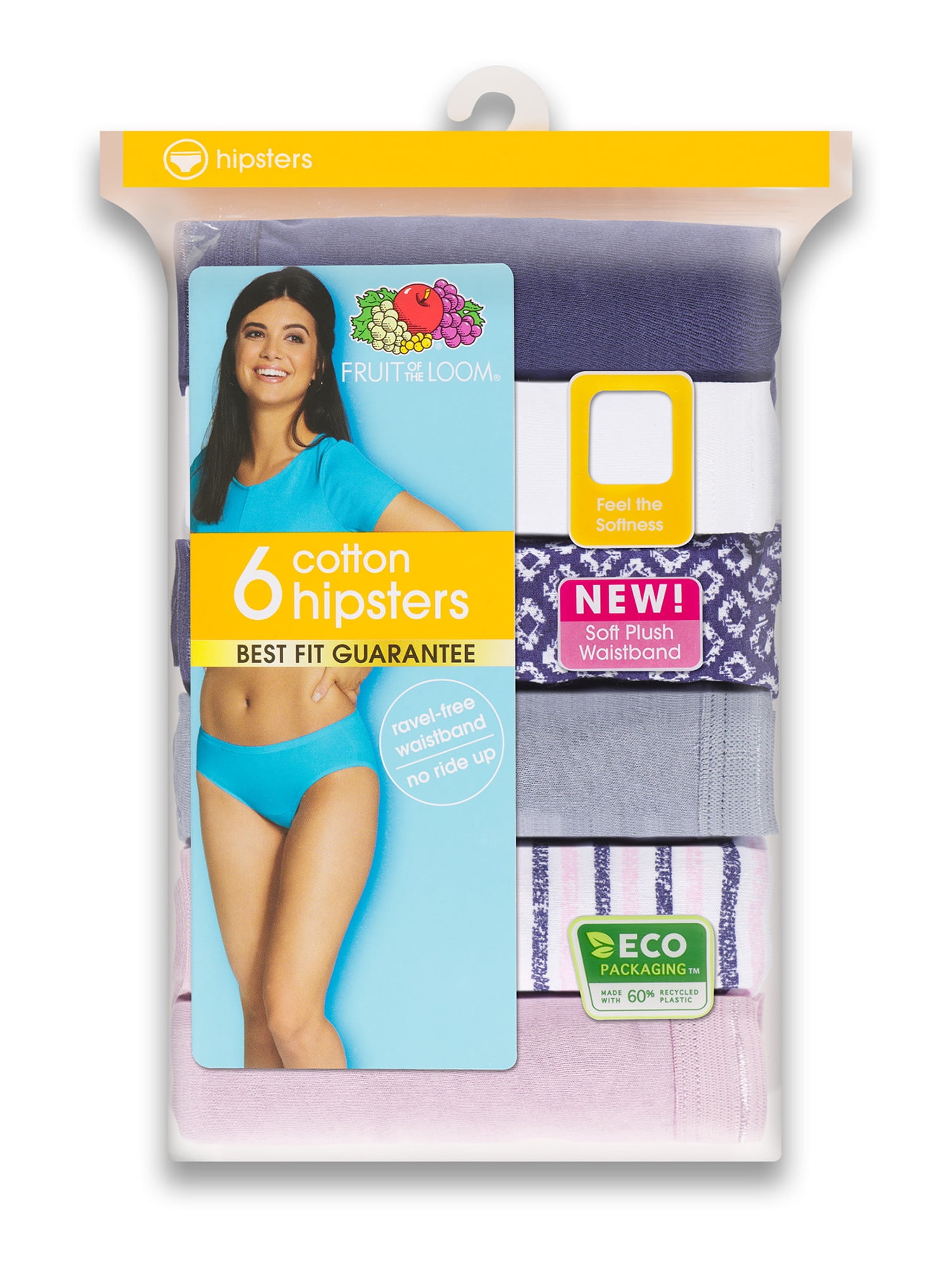 Fruit of the Loom Women's Hipster Underwear, 6 Pack 