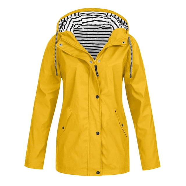 Gpaecead Vestes de Randonnée pour Femmes Imperméable à Capuche Coupe-Vent