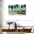 thumbnail image 3 of Elephant Stock Blue Reflection Forest Wall Art - Horizontal Multi Panel Canvas - Living Room Wall Decor - Floral And Botanical Multi Panel - Teal And Green Decor By Allison Pearce - 33" x 20", 3 of 8