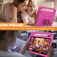 thumbnail image 4 of Feishell Fit for Amazon Fire HD10/HD10 Plus 13th Generation 2023 Kids Friendly EVA Shockproof Protective Case,with Pencil Holder,Portable Child Proof Handle Kickstand Durable Case Cover,Rose, 4 of 7