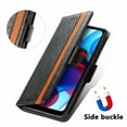 thumbnail image 7 of Ancove for iPhone 14 Wallet Case,Business Stitching Pattern PU Leather [RFID Blocking] Credit Card Slots Kickstand Shockproof Magnetic Flip Cover Case ,Black, 7 of 7
