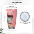 thumbnail image 4 of KLL Cool Cat Pink Sunglasses Print 40oz Stainless Steel Insulated Car Cup with Spillproof Lid - Keep Your Drink Hot or Cold on the Go-Straw Three-piece Set, 4 of 8