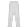 thumbnail image 5 of Linen Pants for Women 2025 Summer Lightweight Elastic Waist Drawstring Casual Pants with Pockets Trousers, 5 of 6