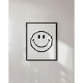 thumbnail image 4 of HAUS AND HUES Smiley Face Poster White Wavy Smiley Cool Posters for Room Aesthetic Dope Paintings Edgy Poster Black and White Prints Wall Posters Aesthetic Cool Posters (16” x 20” Unframed), 4 of 6