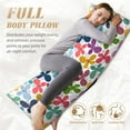 thumbnail image 5 of Picia Colorful Butterflies Body Pillow Cover - Super Soft Microfiber 20x54 Body Pillow Case - Envelope Closure, Wrinkle, Stain Resistant Body Pillow Cover,Elegant Bedding, 5 of 8