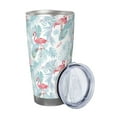 thumbnail image 2 of Fotbe Tropical Flamingo Pattern 20 oz Tumbler Stainless Steel Vacuum Insulated Coffee Ice Cup Double Wall Travel Flask Leak-proof Coffee Cup-Without Straw, 2 of 8