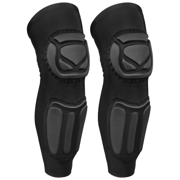 Compression Knee Pads with Shin Guard Pads, Protective Knee & Shin Leg Sleeve Support for Soccer, Football, Basketball, Wrestling, Volleyball (A Pair)