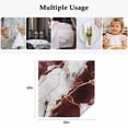 thumbnail image 4 of Marble Red Cloth Napkins, Modern Abstract Gold White Brick Stone Motif Washable and Reusable Dinner Napkins Set of 6, Table Napkin for Kitchen Party Birthday Wedding Hotel Housewarming 20"x20", 4 of 8