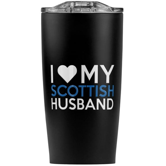 I Love My Scottish Husband Stainless Steel 20 oz Travel Tumbler, Vacuum Insulated & Double Wall with Leakproof Sliding Lid | Great for Coffee/Hot Drinks and Cold Beverages