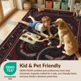 thumbnail image 4 of Design&I 8'x10' Washable Area Rug Extra Large Skid-Resistant Low Profile Snake Dual Round Serpent Ornate Border Abstract Wildlife Gothic for Living Room, Family, 4 of 7