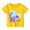 Yellow, variant on Trendfront Girls Dino Tees Crewneck Cartoon Dinosaur Heart Print Short Sleeve T-Shirts Summer Cute Clothing Outfits Pullover Everyday Wear
