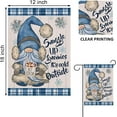 thumbnail image 2 of Home Decorative Snuggle Up Gnomies It''s Cold Outside Winter Garden Flag, Blue Gnome Yard Outside Decorations, Christmas Snowflakes Farmhouse Outdoor Small Decor Double Sided 12x18, 2 of 6