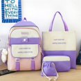 thumbnail image 1 of Sac à dos pour Femmes 4 en 1 en Nylon Imperméable à Conception Multicouche Sac d'École pour Filles Grande Capacité Rangement pour Étudiants Sacs à dos Sac à dos scolaire, 1 of 7