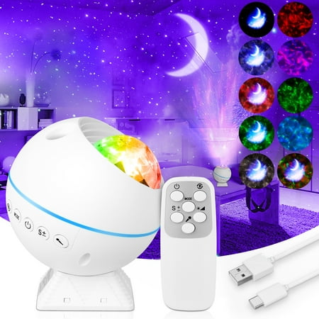 

Galaxy Projector Star Projector Galaxy Night Light LED Moon Aurora Projection Bedroom Decor Lamp with Voice Control Timer Birthday Christmas Gifts for Adult Kids