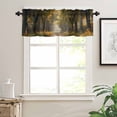 thumbnail image 2 of Brown Trees Kitchen Valances for Windows 42x12 Inch Kitchen Curtains Valances Rod Pocket Forest Art Decor Spring Summer Nature Leaf Bathroom Window Valances for Window Treatment Decor, 2 of 6