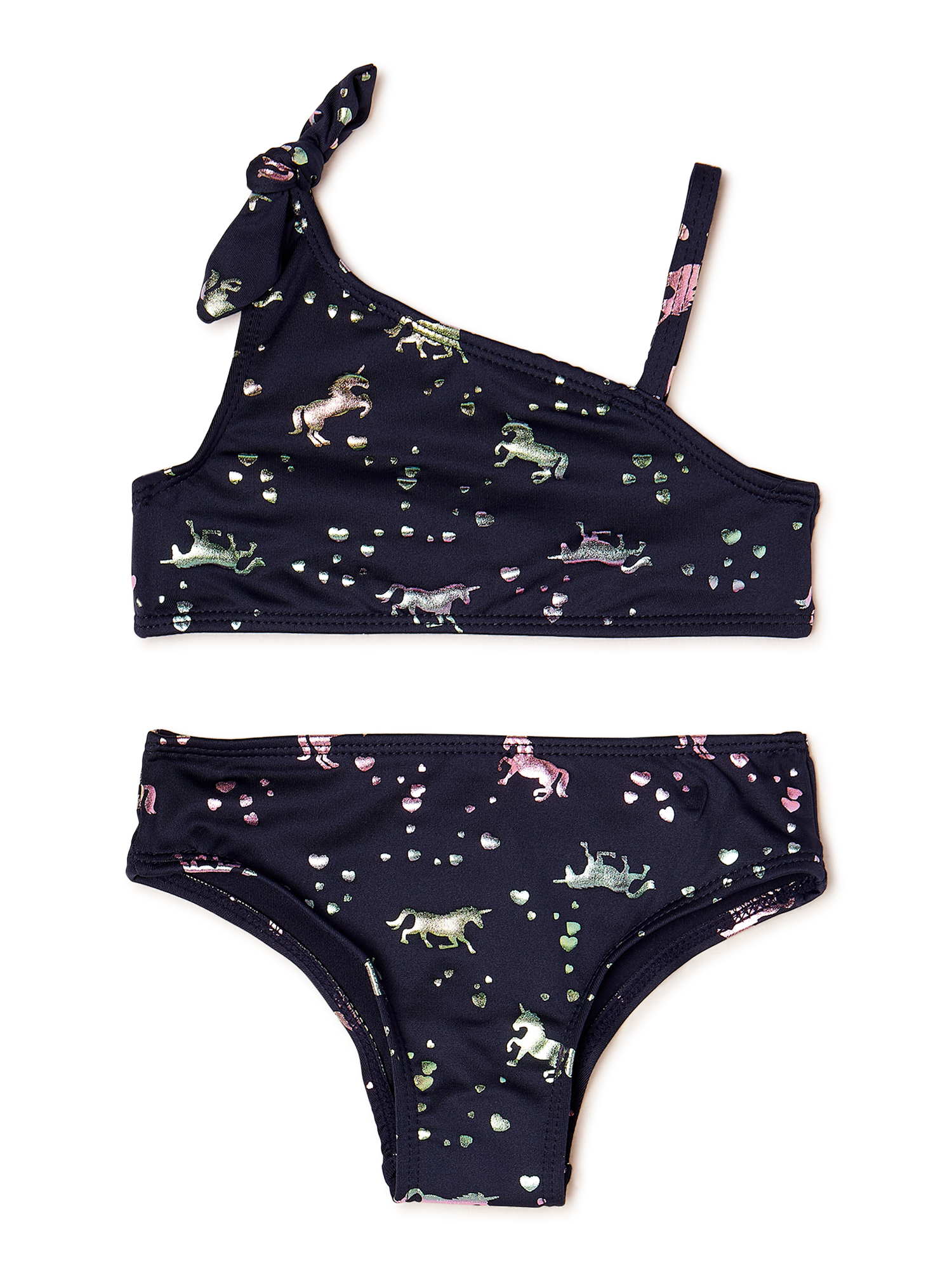 Pink Platinum Girls Baby Unicorn Rainbow Print Swimsuit
