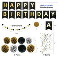 thumbnail image 6 of S SWIRLLINE Happy Birthday Banner Party Decorations Birthday Party Supplies Black Gold, 6 of 8