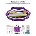 thumbnail image 4 of Tote Bag for Women - Spider Web Halloween Pattern Shoulder Bag - Large Utility Work Duffle Bag with Zipper Handbag for Travel, Work, Sprots, 4 of 5