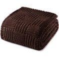 thumbnail image 2 of czcpp-Fleece King Size Blanket for Bed, Soft Fuzzy Fluffy Bed Blanket with Jacquard Pattern for All Seasons, Lightweight and Cozy, 90x104 Inch,Coffee, 2 of 4