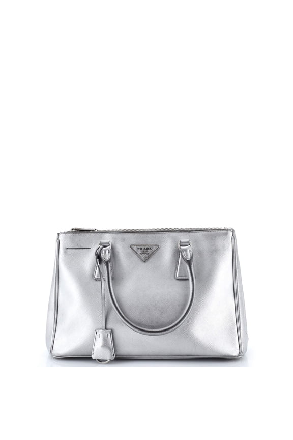 Pre-Owned Double Zip Lux Tote Saffiano Leather Small By Rebag