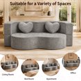 thumbnail image 6 of Bocarali 78.7" Convertible Folding Sofa Bed, Boneless Cloud Couch, Modular Sofa with Pillows, Silver Gray, 6 of 10
