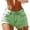 04# Green, variant on Denim Shorts for Women Ihhxva High Waisted with Pockets Frayed Hem Jean Light Wash Casual Summer Trendy Loose Fit Retro Stretchy Cotton M-3XL