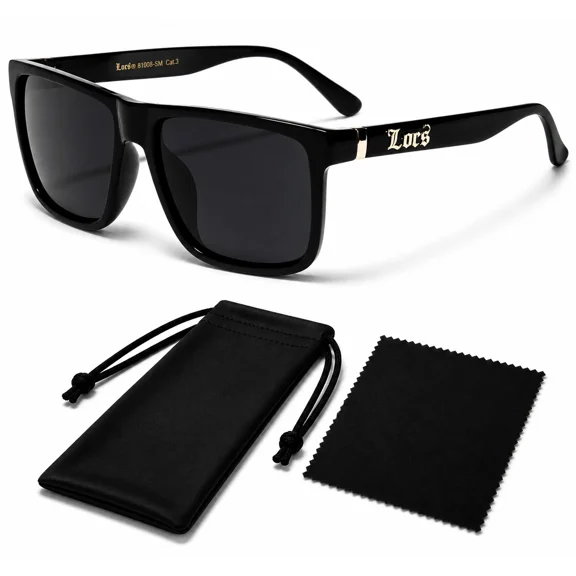 Anti Glare Classic Black Frame Men's Sunglasses UV400 Eyewear