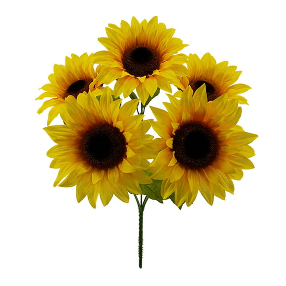Mainstays Indoor Artificial Floral Bush, Sunflower, Yellow, Assembled Height 19.25".
