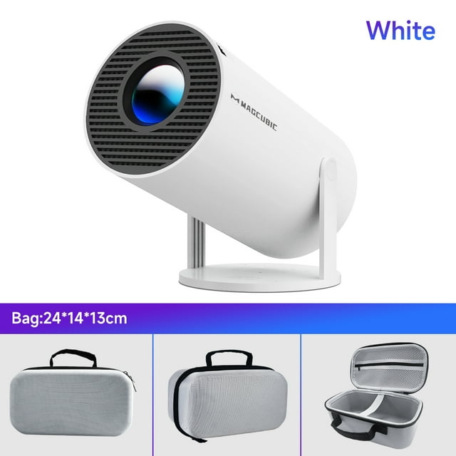 Proyector Magcubic Android 11 4K 1280*720P HY300 Pro + Wifi Dual 260ANSI 180 ° Proyector portátil flexible para exteriores de cine BT5.0