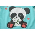 thumbnail image 5 of DDSOL Toddler Girls Pajamas Panda Graphic Short Sleeves Cotton Sleepwear Sets 2-Piece Mint Green 4T, 5 of 8