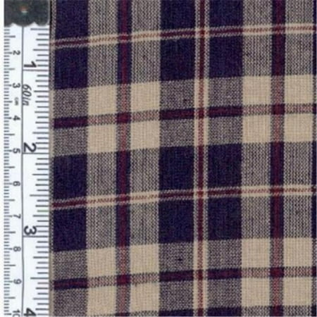 Textile Creations CC-317 Country Cupboard Fabric, Navy Med Plaid, 15 yd.