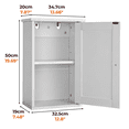 thumbnail image 3 of GZXS Small Bathroom Cabinet, Wall Mounted Storage Cabinet with Door and Adjustable Shelf, Medicine Cabinet for Bathroom, Kitchen, Living Room, White, 3 of 7