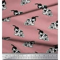 thumbnail image 3 of Soimoi Tissu Poly Georgette Imprimé Chien Basset Hound 1 Yard 42 Pouces de Large, 3 of 3
