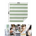 thumbnail image 5 of Cloth Napkins Set of 2 - 20x20 Inches, Sage Green Striped Washable Reusable Table Napkins, Farmhouse Sage Green Stripes Soft & Absortbent Dining Napkin for Party Wedding Hotel Restaurant, 5 of 8