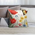 thumbnail image 6 of Pioneer Flower And Butterfly Pillow Covers,Pioneer Flower And Butterfly Throw Pillow Covers 18"×18" ,Living Room Sofa Couch Pillow Covers,Decorative Pillow Covers, 6 of 7