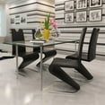 thumbnail image 3 of vidaXL Dining Chairs 4 pcs Black Faux Leather, 3 of 3