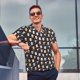 thumbnail image 4 of Fotbe Snowflake Cream Hot Cocoa Camiseta Polo de Golf para Hombre con Estampado – Camisa Deportiva Transpirable con Cuello Abotonado-Small, 4 of 6