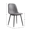 thumbnail image 3 of PU Dining Chairs Modern Chair Set of 2,Gray, 3 of 6