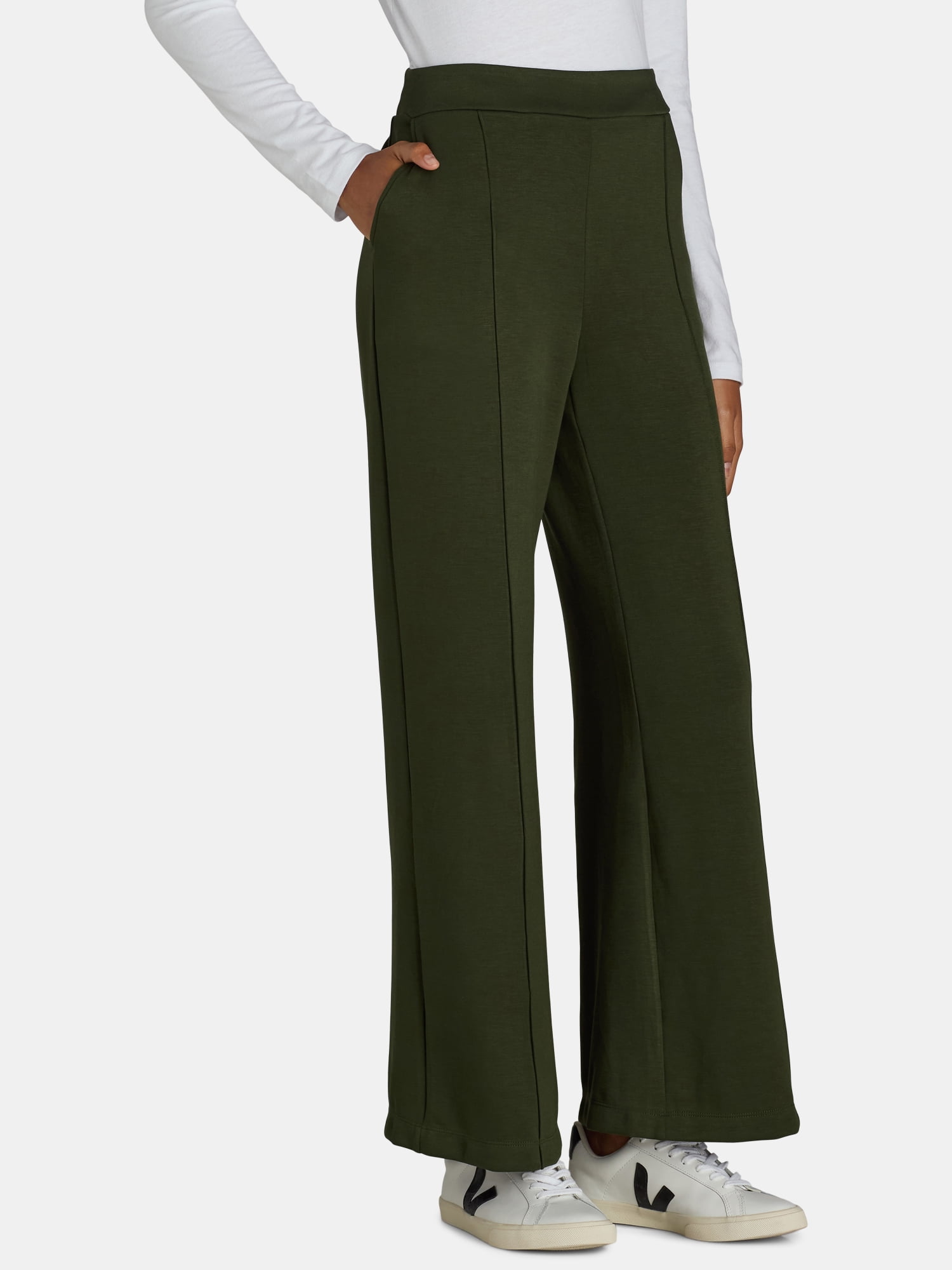 Scoop Women’s and Women’s Plus Ultimate Scubaknit Seamed Sweatpants, Sizes XS-4X