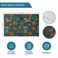 thumbnail image 6 of Orange Green Spring Floral Placemats Set of 8, Vintage Botanical Summer Flower Placemats for Dining Table, Place Mats for Kitchen Tabletop, Waterproof Wipeable Dining Table Mats Set, 6 of 9