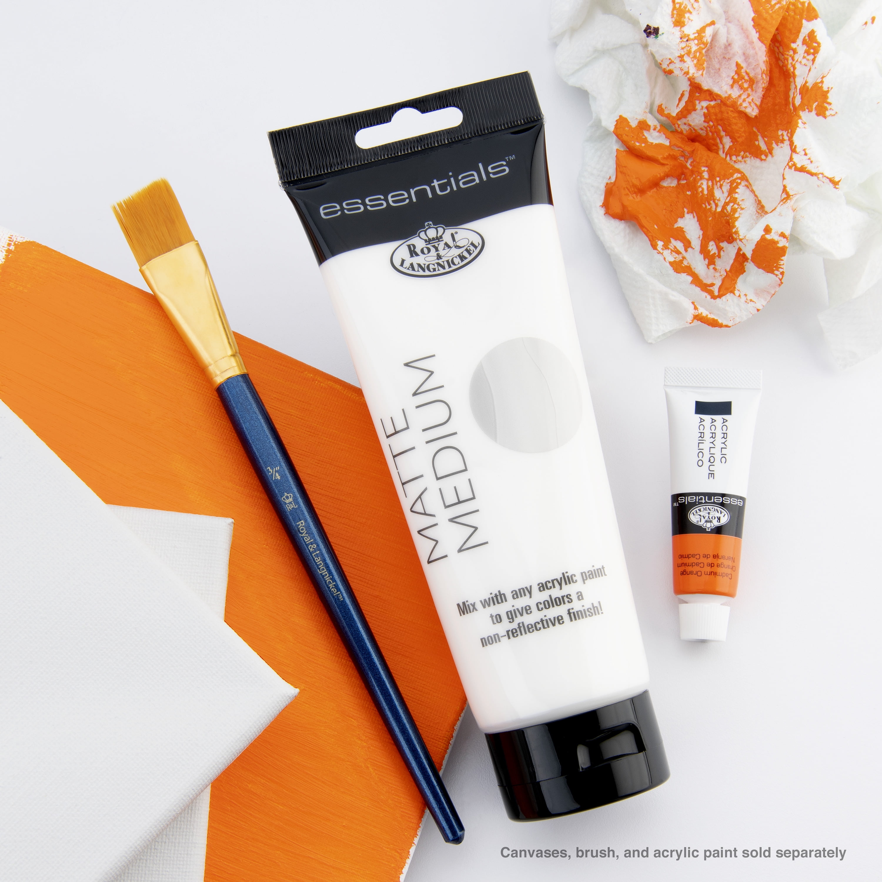 Royal & Langnickel - Médium mat pour peinture acrylique Essentials 250 ml | RAM-25MA | ROYAL BRUSH MFG MOYEN MAT 250ML