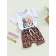 thumbnail image 3 of Wassery Toddler Baby Boys Outfits 6 12 18 24 Months Infant Summer Shorts Set Sun Print Short Sleeve T-shirt and Casual Elastic Shorts Set 0-3T, 3 of 9