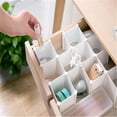 thumbnail image 4 of 6Pcs Honeycomb Closet Organizer Household Drawer Dividers Plastic Partition Cabinet Clapboard Storage Boxes for Underwear Socks Bras Ties Belts Scarves (White), 4 of 8