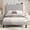 Dark Grey, variant on King Size Bed Frame with USB Charging Station,Corduroy Upholstered Platform Bed with Adjustable Storage Headboard,No Box Spring Needed/Wood Slats Support/Easy Assembly