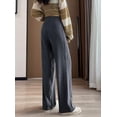 thumbnail image 4 of Chouyatou Women's High Waisted Corduroy Pants Casual Drawstring Wide Leg Corduroy Pants for Women, 4 of 5