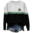 thumbnail image 5 of St. Patrick's Day Sweatshirts for Women Long Sleeve Crewneck Irish Sweatshirts Irish Clover Shirts for Women Green Shirts for Women Irish Gift Casual Loose Long Sleeve Fit Tops(Grey,XXXXL), 5 of 5